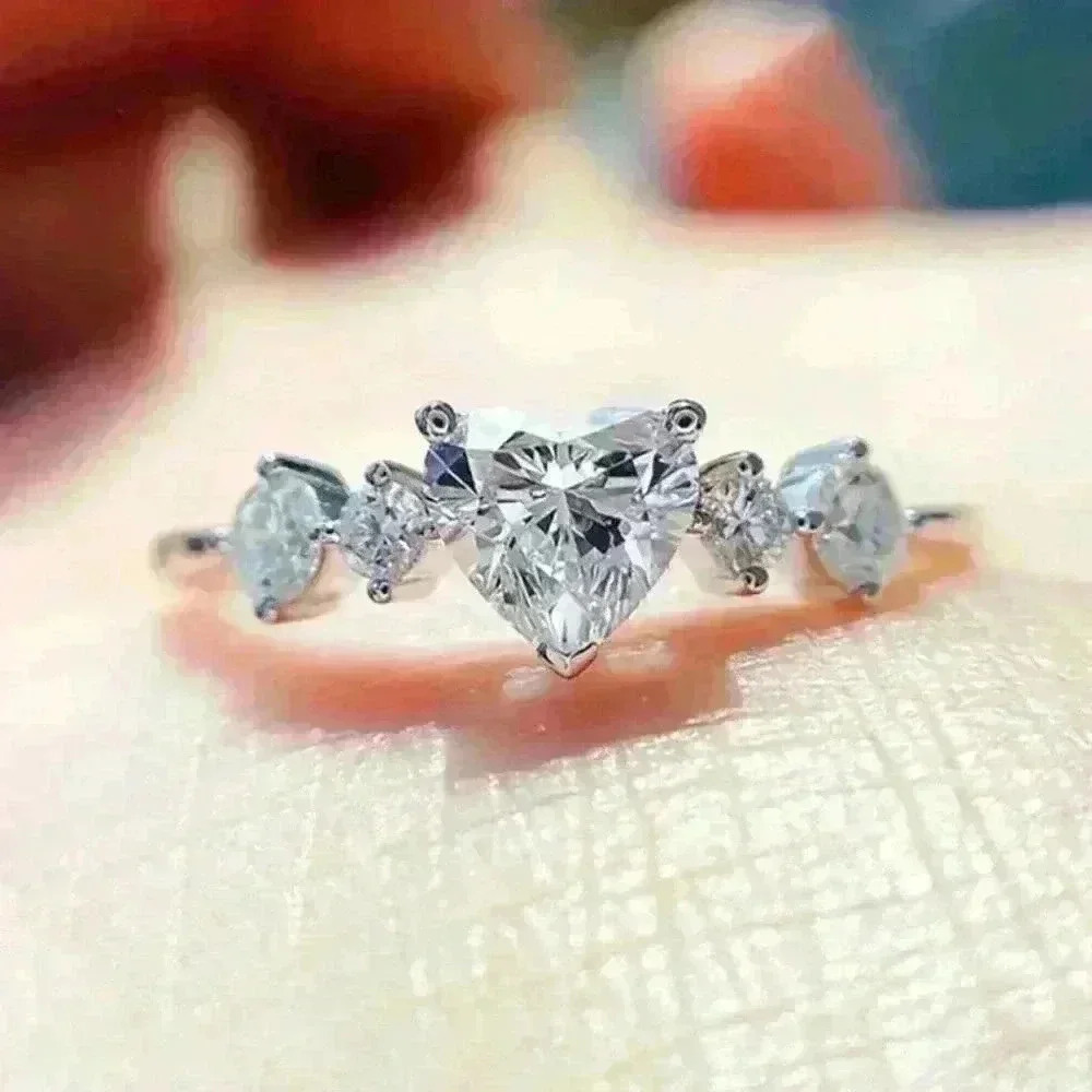 💎 New Fashion Exquisite Promise Eternal Love Heart Ring, GPMB1523